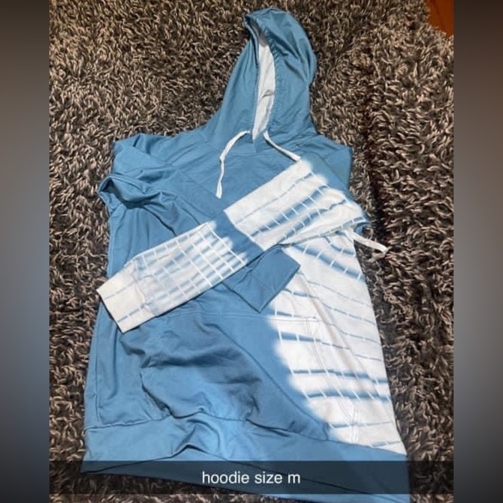 Blue and White Hoodie